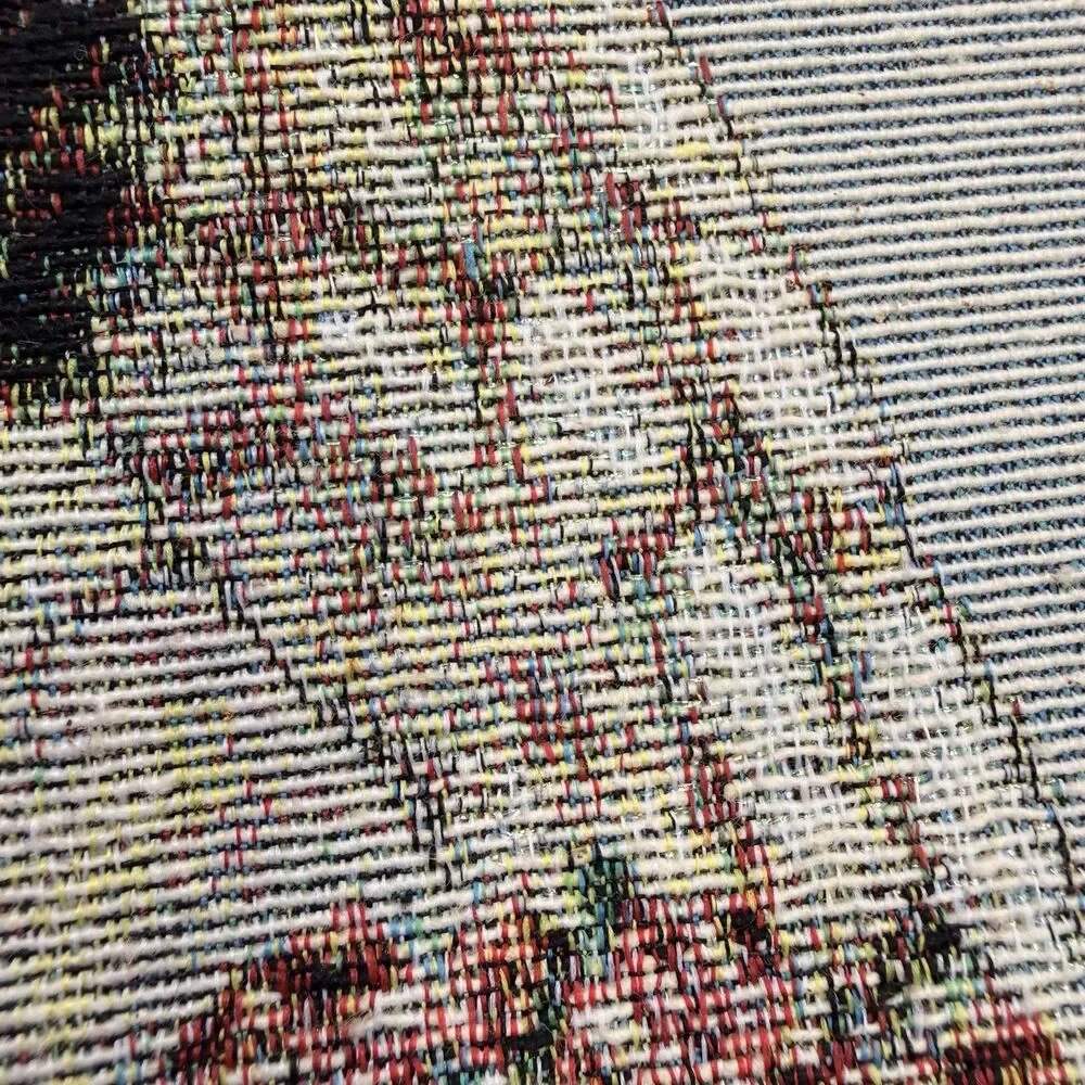 Angelic Trio Black Angels Woven Tapestry Wall Hanging Richardson Anderson w/ Rod